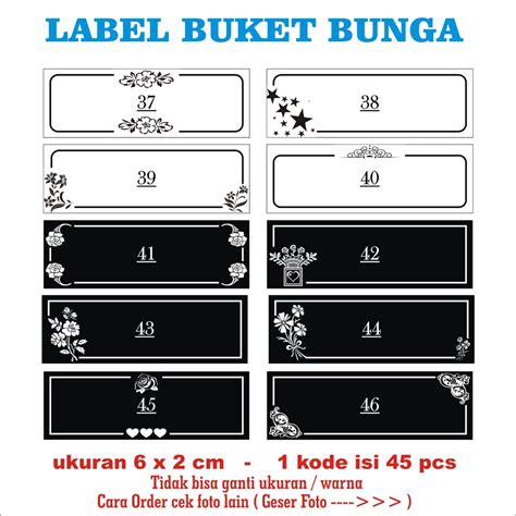 Jual Label Buket Bunga Stiker Buket Home Craft N Card Indonesia