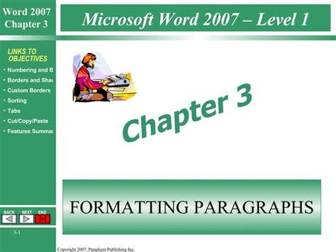 Word Chapter 3 Formatting Paragraphs Ppt