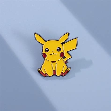 Lindo Anime Pikachu Esmalte Pin Pokemon Broche Solapa Insignias De