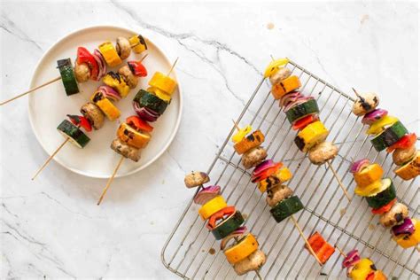 Grilled Vegetable Skewers Slender Kitchen