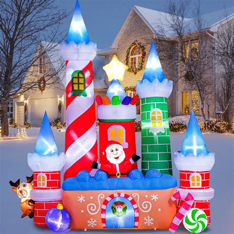 Homcom Giant 10ft Christmas Inflatables Outdoor Decorations