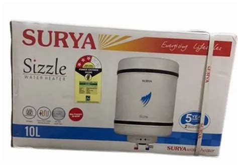 Storage 10 Litre Surya Sizzle Water Heater White 30 Ncm2 At Rs 4800piece In Bilaspur