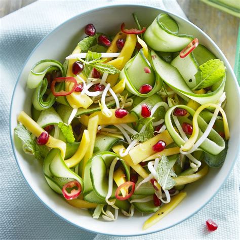 Ensalada De Pepino Con Mango Y Granada Receta Hoy