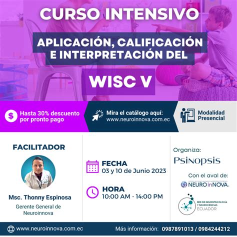 Aplicación Calificación e Interpretación del WISC V Neuroinnova