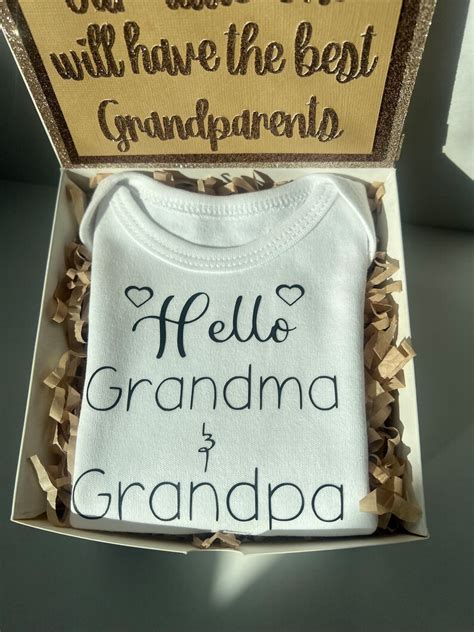 Pregnancy Announcement Box To Grandparents Thanksgiving T For