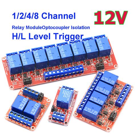 V Channel V Relay Module Optocoupler Isolation Support Hgh