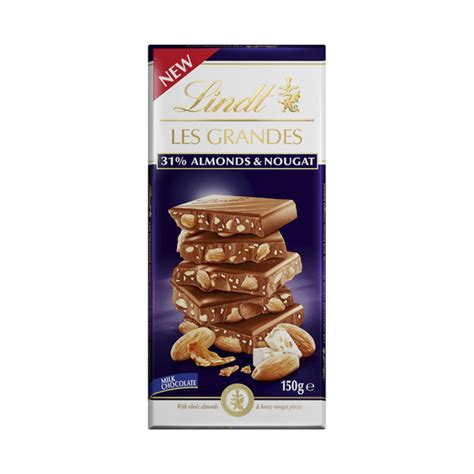 Buy Lindt Les Grandes Almond Nougat Block Chocolate 150g Coles