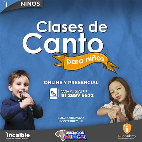 Clases de canto para niños Studio Incaible