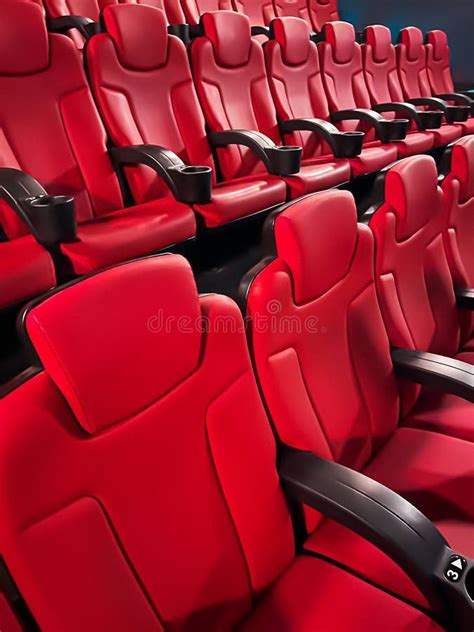 Cinema and Entertainment, Empty Red Movie Theatre Seats for Tv Show ...