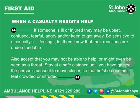 St John Ambulance Kenya On Twitter FIRST AID TIP What If A Casualty