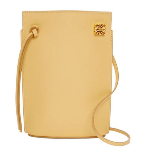 Womens Loewe Yellow Leather Dice Cross Body Pouch Harrods Uk