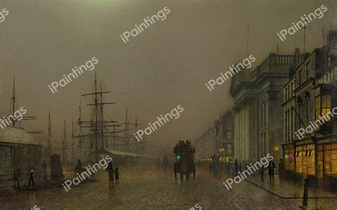 Liverpool Docks Painting By John Atkinson Grimshaw Reproduction