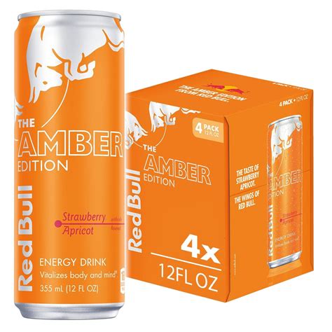 Red Bull Energy Drink Amber Edition Strawberry Apricot Fl Oz