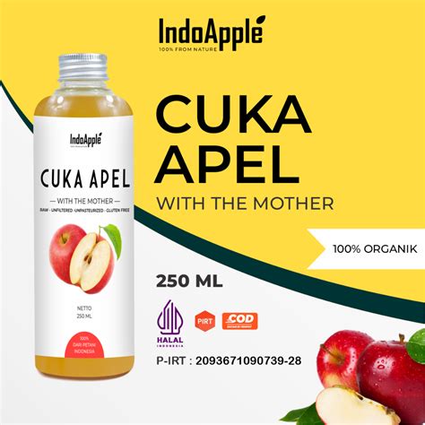 Jual Indoapple Cuka Apel Organik Ml Original Apple Cider Vinegar