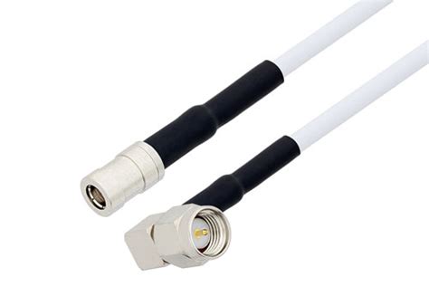 Sma Male Right Angle To Smb Plug Cable Using Rg Ds Coax With Heatshrink