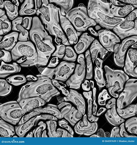 Abstract Cell of Virus or Pathogenic Bacterium Illustration Stock