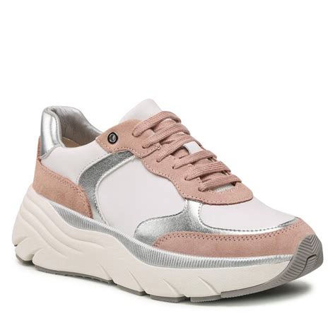 Sneakersy Geox A Diamanta A D35UFA 08522 C1Z8Z White Nude Sneakersy