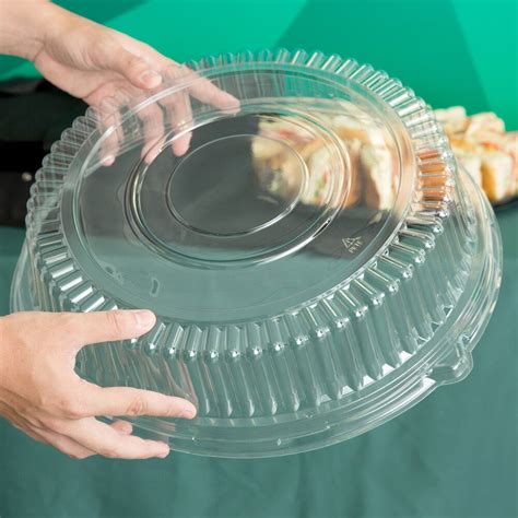 16" Clear Plastic Lid for Catering Tray - WebstaurantStore