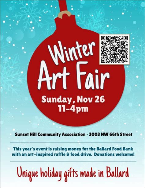 Winter Art Fair 2023 in Seattle at Sunset Hill Community Hall