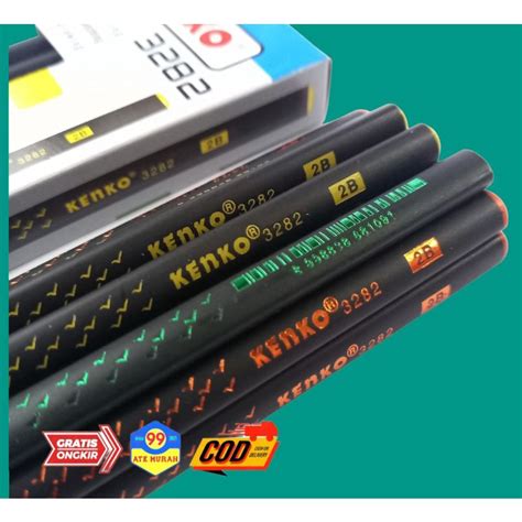 Jual KENKO HITAM SEGITIGA Pencils 2B Pensil 2B Kenko Pensil Segitiga