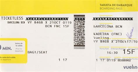 The Traveler S Drawer VUELING Tarjeta De Embarque Para El Vuelo VY