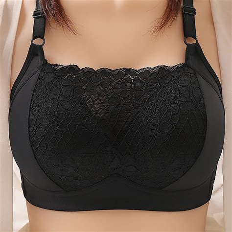 Mallwal Full Figure Bras Women Convertible Bra Feature V Neck Sport Bra Style W 73 Black Xxl