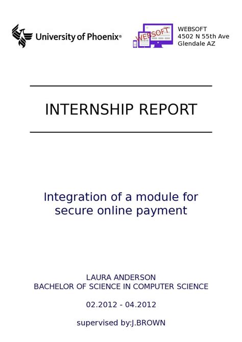 Writing A Successful Internship Report Part