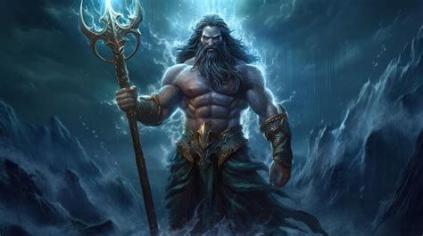 Premium Photo A Beautiful Image Of Poseidon The God Of The Seas