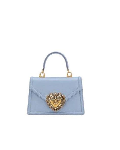 Dolce Gabbana Devotion Small Tote Bag In Blue Lyst Uk