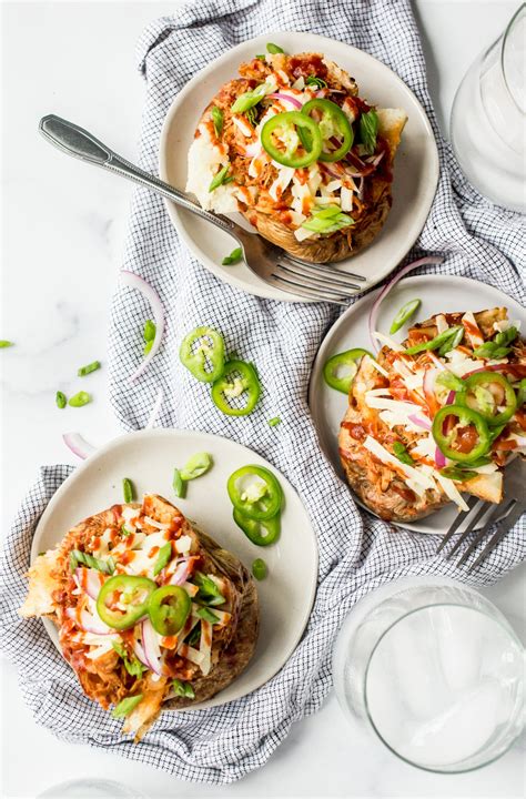 Pulled Pork Loaded Baked Potatoes - Smells Like Home