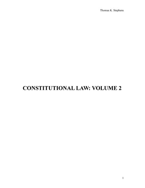 Constitutional Law Notes Constitutional Law Volume Article Article 1