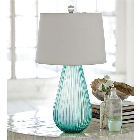 Seaglass Art Lamp Offers The Perfect Nod To Your Fascination With Sea Glassa Lovely Fluted