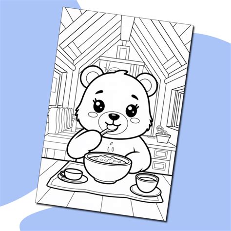 Раскраска с весёлым мишкой – детская раскраска: вдохновляйтесь и создавайте