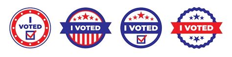 Premium Vector Vote Bagdes Set Election Sticker