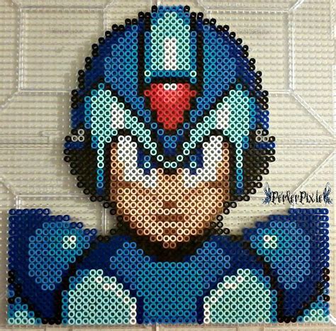 Mega Man X Icon Perler Beads Perler Beads Designs Perler Bead Art