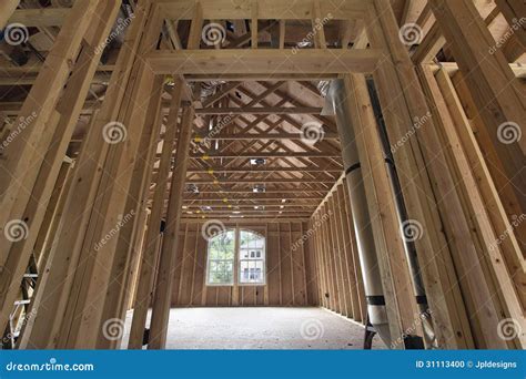 Bonus Room Wood Studs Framing Stock Photo Image 31113400