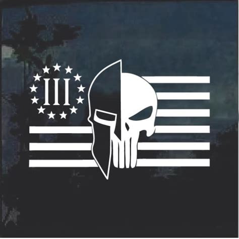 Molon Labe Spartan Punisher Percenter Window Decal Sticker Custom