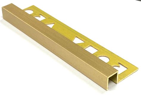 Vroma Brass Brushed Finish Box Shape 2 5m Heavy Duty Brass Tile Trims Vroma Trims