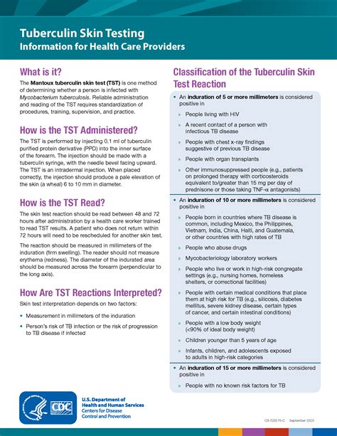 Mantoux Tuberculin Skin Test Toolkit Tuberculosis Tb Cdc