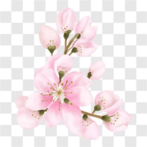 Descarga Hermosas Flores De Cerezo Rosadas En Plena Floraci N Png En