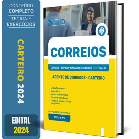 Apostila Agente Correios Carteiro Editora Solu O Shopee Brasil