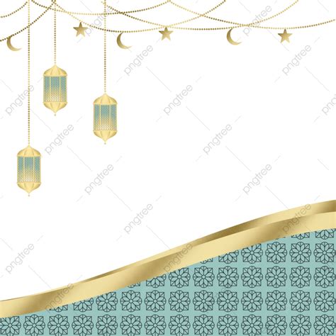 Islamic Lanterns Png Image Islamic Border With Lantern Star And Moon