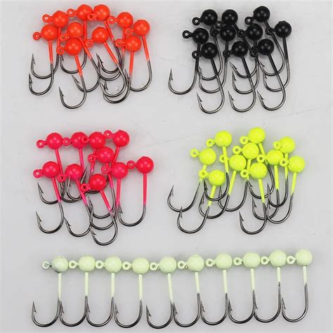 50pcs Lot Micro Jig Head Fishing Hook 0 45 1g Fishing Hook Mini Crank