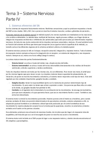 Tema 2 Parte IV Sistema Nervioso Pdf