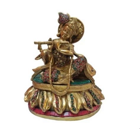 Brass Cow Krishna Statue at Rs 8250 piece पतल स बन कषण क मरत