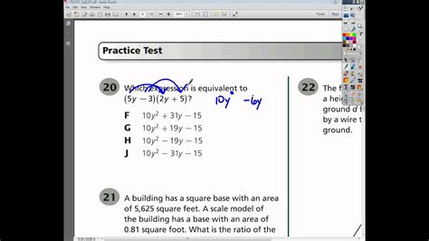 Question Tennessee Algebra Eoc Practice Test Youtube