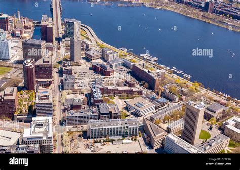 Aerial View Of The Massachusetts Institute Of Technology Cambridge S Kendall Square And The