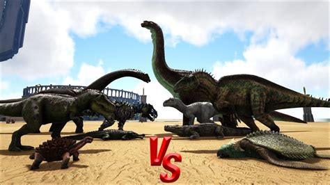 ARK Additions MOD Vs Ark Dinos Ark Battle YouTube