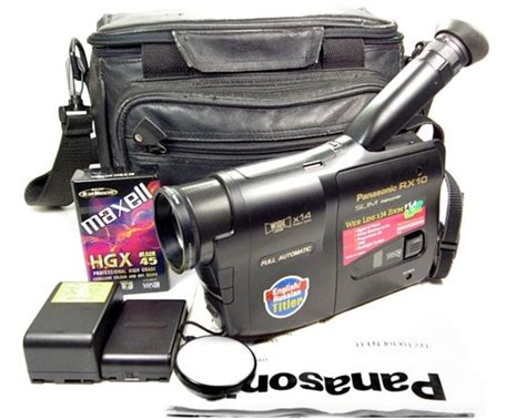 Panasonic Rx10 Vintage 90s Vhs C Camcorder With Batteries