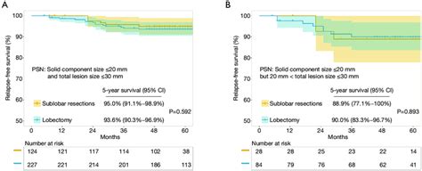 Relapse Free Survival After Sublobar Resections Or Lobectomy In